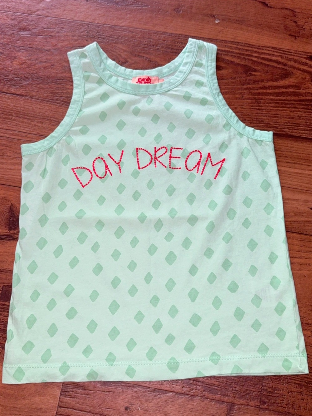 Like New Bandy Button Mint Day Dream Stitched Tank Top Size 10 to 11